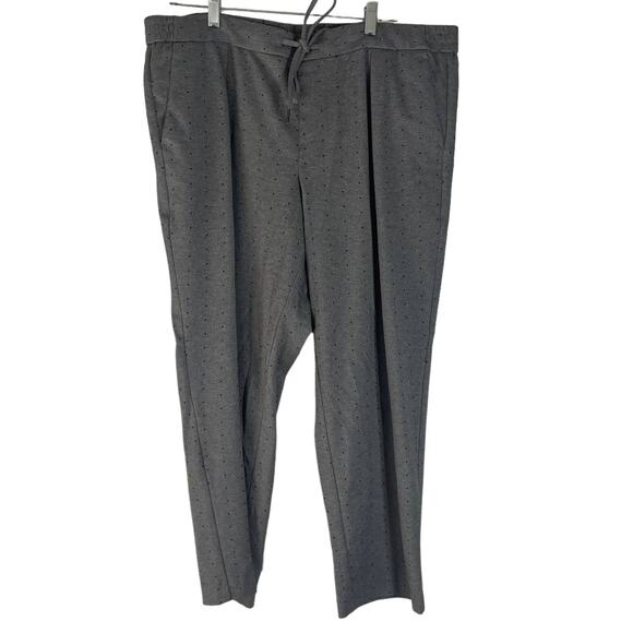 Amanda + Chelsea Women's Plus Size 18W Grey Polka Dot Pull On Career Dress Pants - Picture 1 of 11